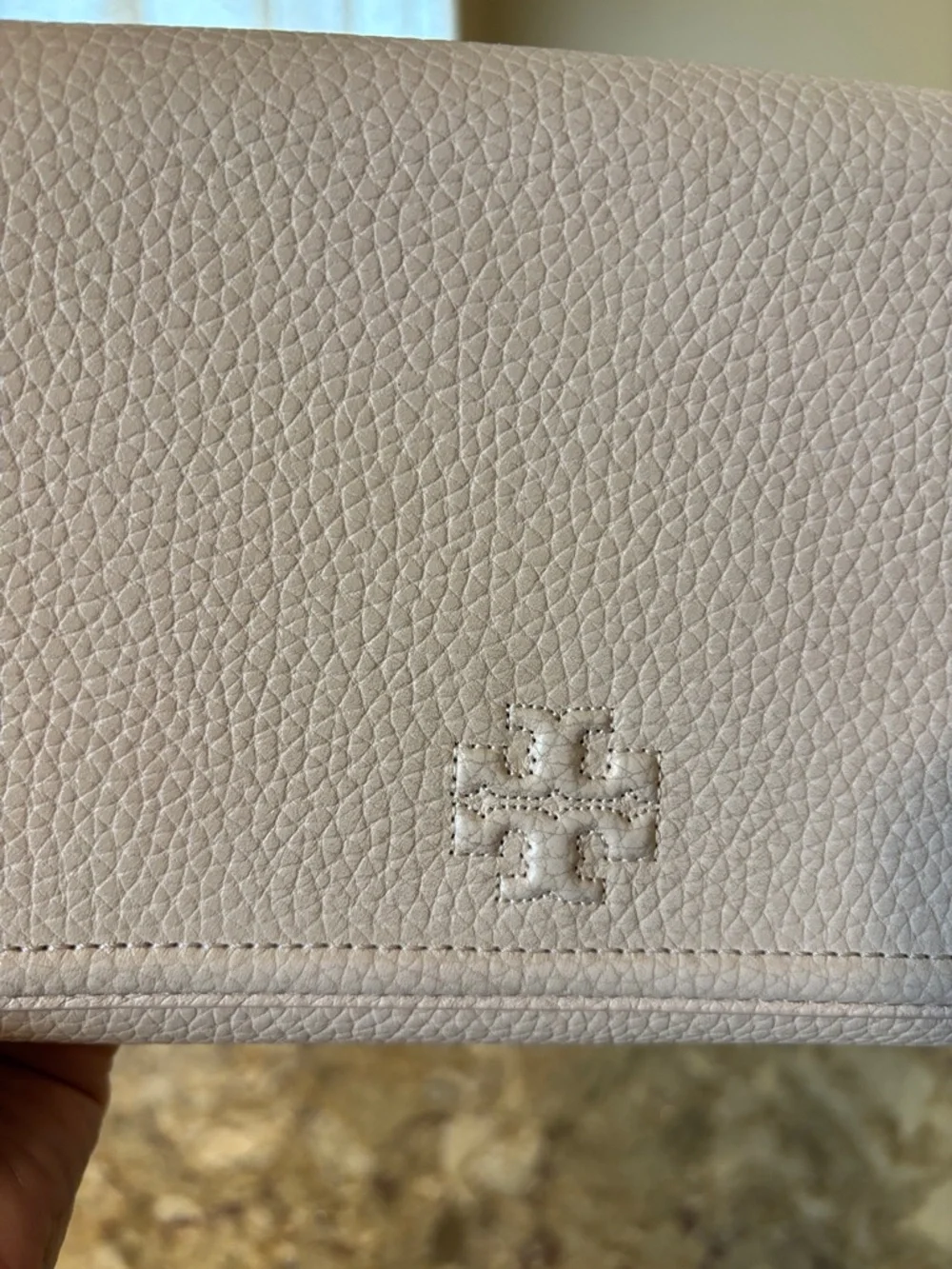 Tory Burch Pebbled Leather Crossbody in Blush - Picture 2 of 8